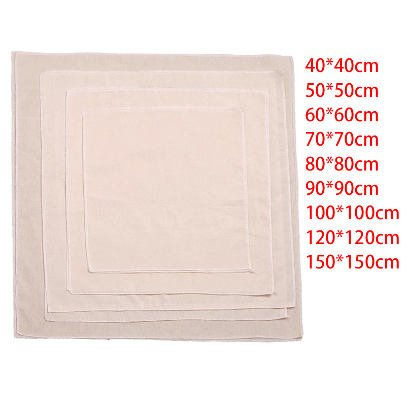 Gasa de muselina de algodón multifuncional, Kit de tela de filtro de leche de soja y vino, molde de prensado de soja, utensilio de cocina para hornear, 9 tamaños: 90x90