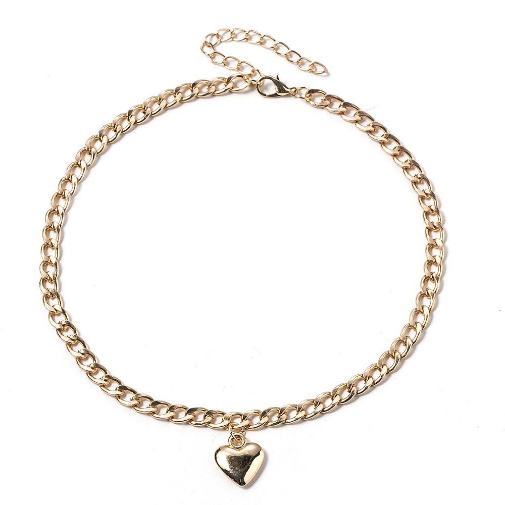 Amore Cuore Della Boemia Della Collana Del Choker per Le Donne di Colore Oro Argento Clavicola Catena di Moda Femminile Chocker Della Collana di Fascino Dei Monili Nuovo: AG664