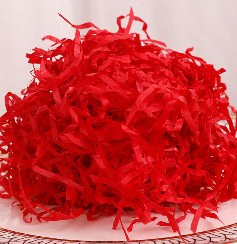 50/100g Kleurrijke Shred Crinkle Papier Raffia Versnipperd Tissuepapier Geschenkdoos Vulmateriaal DIY Bruiloft Verpakking decor