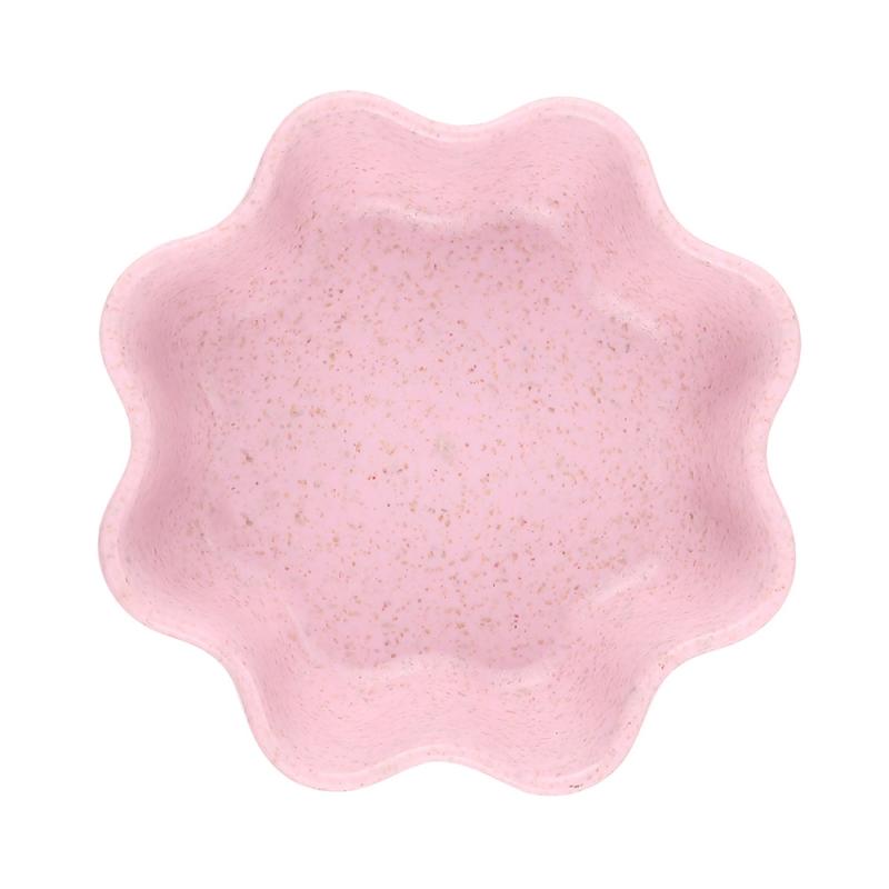 Mini bol d'assaisonnement Sauce alimentaire plat Sauce assaisonnée moutarde herbe de blé bol Sauce soucoupe vinaigre goût conseil Snack assiette cuisine: Plum pink