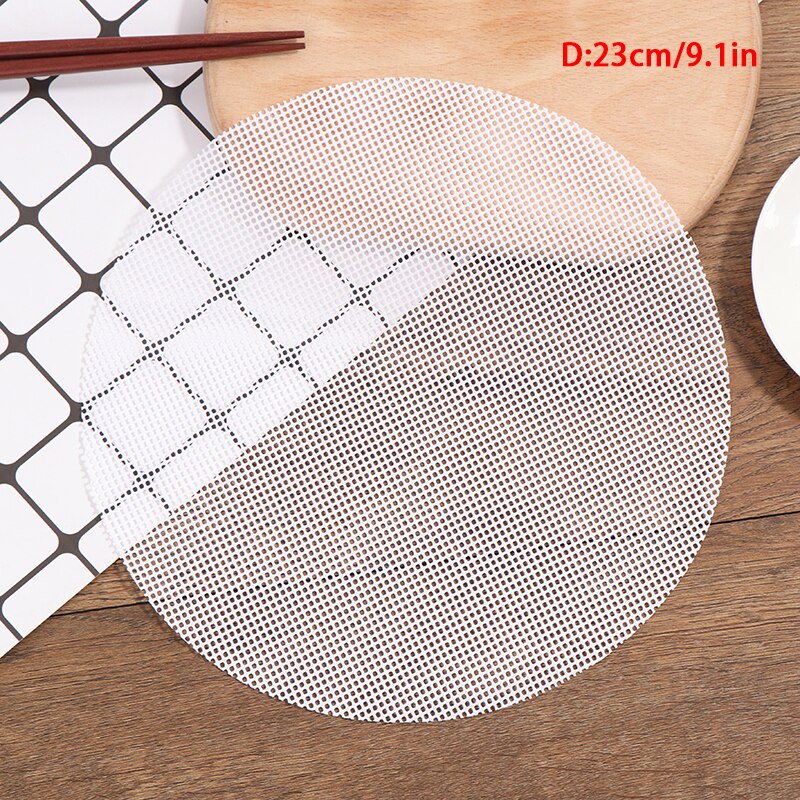 White Round Dumplings Mat Steamer Paper Silicone Steamer Non Stick Pads Buns Baking Pastry Dim Sum Mesh Mat Cooking Accessories: D