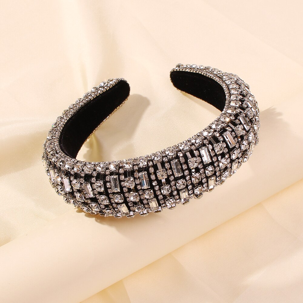 Mulheres coroa bandana menina senhoras strass hairbands cristal cheia hoop cabelo headwear festa de casamento acessórios para o cabelo ornamentos