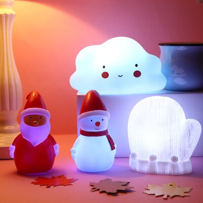 Cute Smiley Clouds Stars Unicorn Moon Appease Glow Night Light Feeding Lamp For Home Bedroom Decor For Children Kids Toy