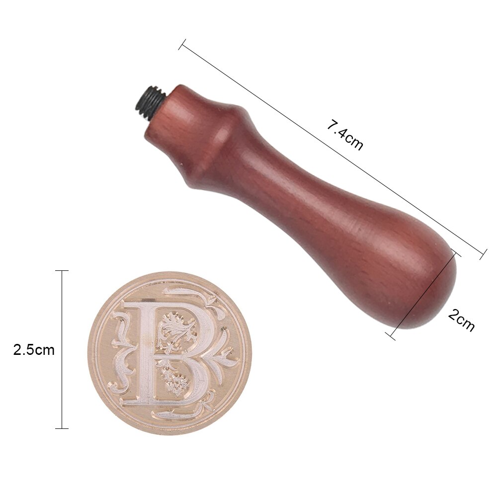 Retro 26 Letter Pattern Wax Seal Stamps Wooden Sealing Scrapbooking Stamp Ancient Seal Post Letters Craft DIY Decoration Tool