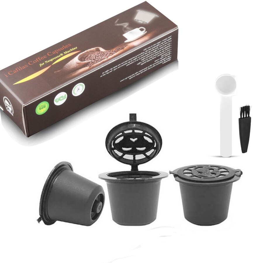 ICafilas-filtros de café para cafetera Nespresso, cápsula de plástico rellenable, reutilizable, Nescafé: plum