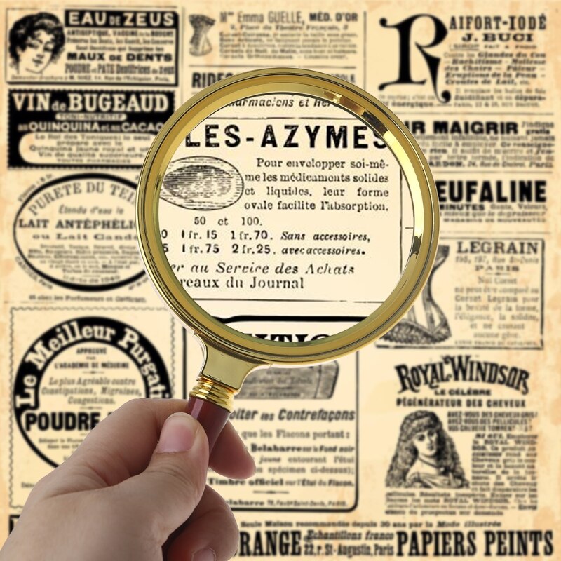 90mm Handheld 10X Magnifier Magnifying Glass Loupe Reading Jewelry