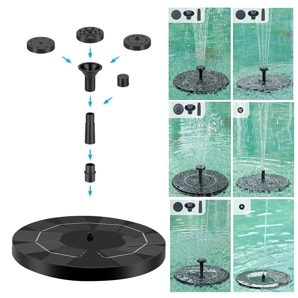 Solar Fountain Pump Floating Solar Panel Water Pump Fountain Kit with Rechargeable Battery for Outdoor Garden Pond Swimming Pool