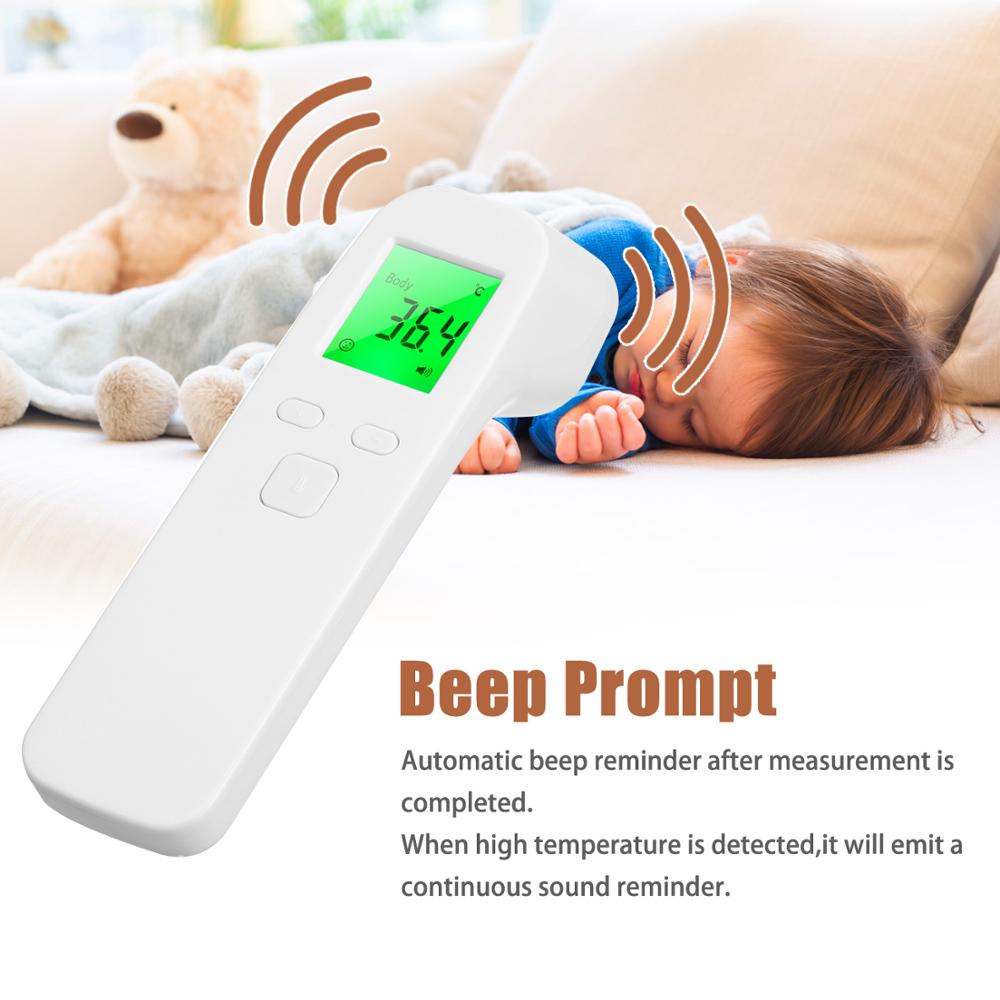 Non-Contact Infrared Thermal Imagr Digital Forehead Thermometer Wall-Mounted Infrared Thermometer °C/°F Unit Switch Fever Alarm: MD1815