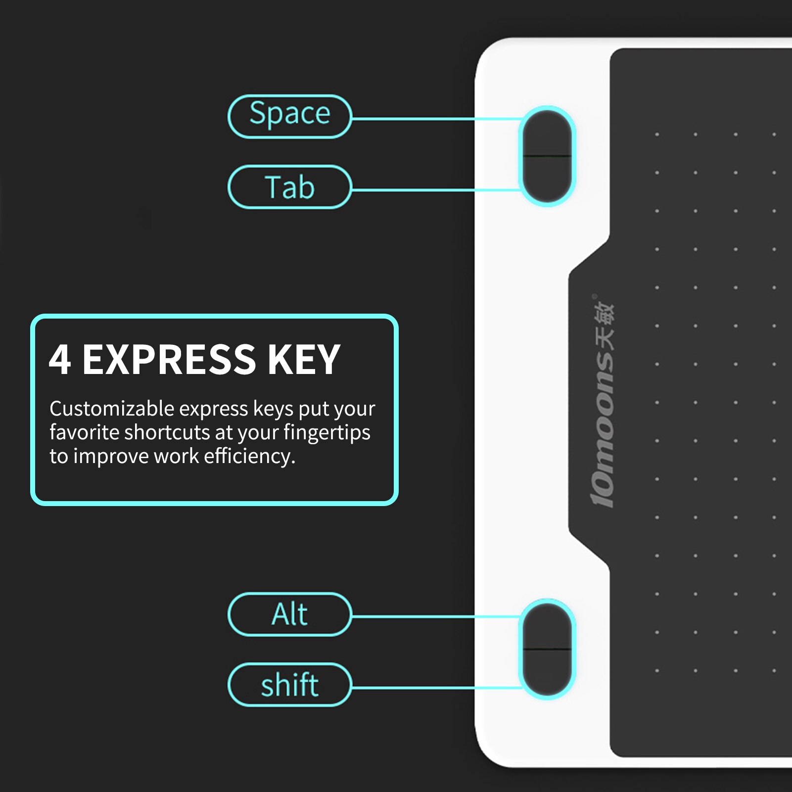 10 księżyców T503 cyfrowy tablet graficzny robić rysowania Ultralight bezbateryjny rysik 8192 poziomy ciśnienie 4 Kys android OTG
