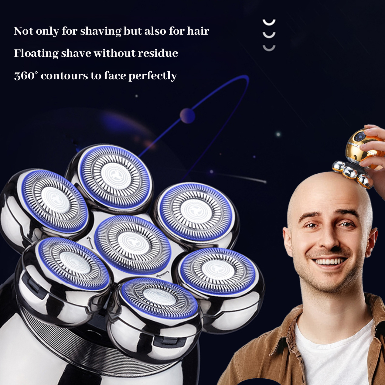 Replaceable 3D 4D 5D 6D 7D 8D 9D Electric Shaver Heads | Nose Trimmer, Hair Clipper & Facial Massage Heads