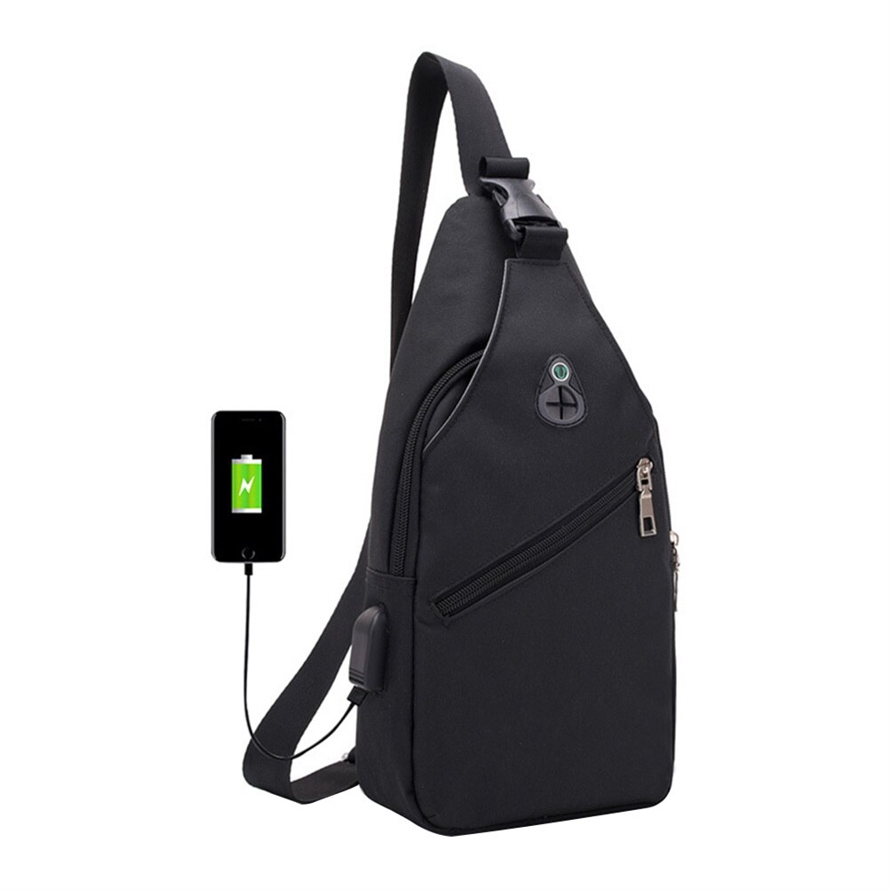 Casual schoudertas crossbody tas outdoor diagonale tas met usb oplaadpoort en koptelefoonaansluiting dames handtassen