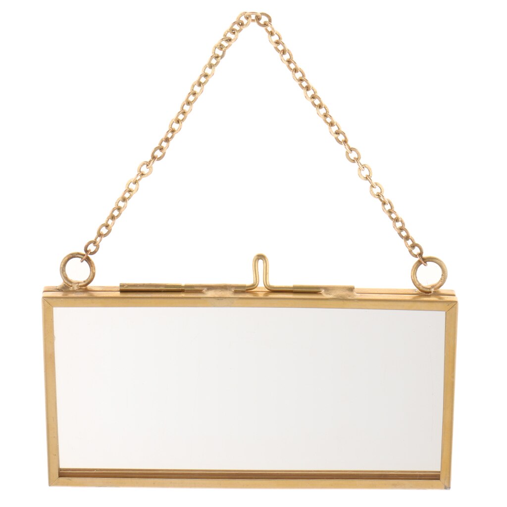 1 Piece Double Sided Glass Hanging Photo Frame Wall Frame Flower Plant Specimen Portrait Display Frame Holder: A 10x5cm