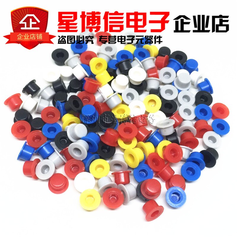 1000 Stks/partij A101 Plastic Schakelaar Knop Caps Push Key Caps Multicolor Maat 4.5 Mm * 7.4 Mm Hoed Vorm (voor 6*6 Ronde Tact Switch)