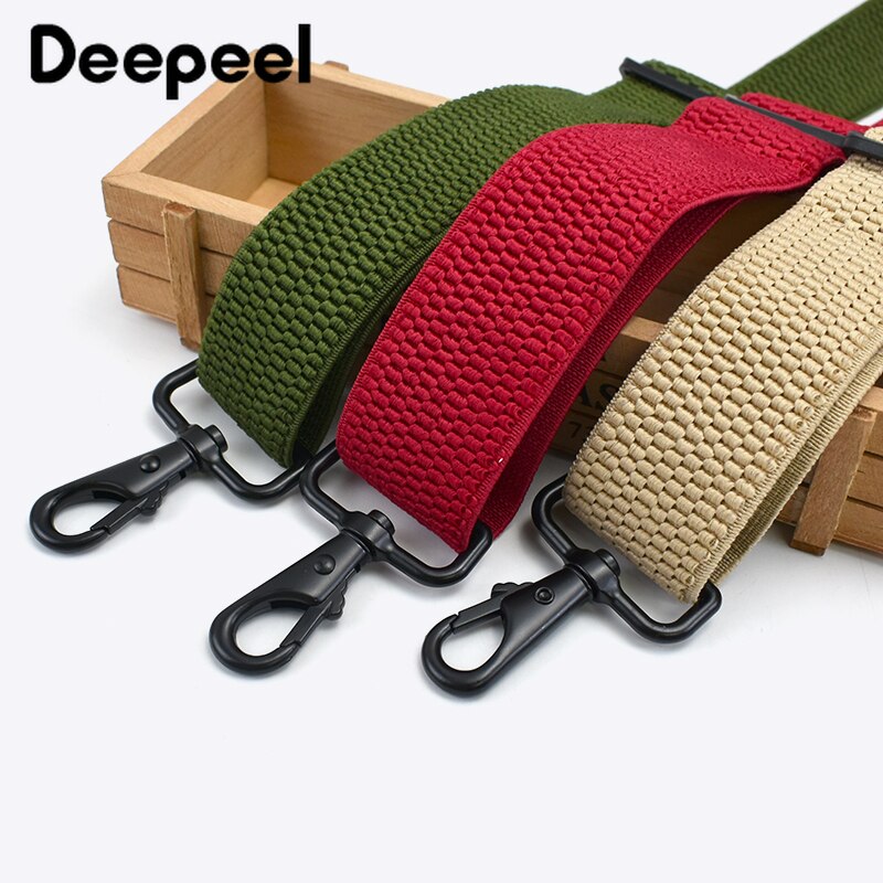 Deepeel 1pc 3.5*120cm Men's Braces X-shaped Corn Grain Stretch Wide Suspenders Black Hook Buckle 4 Clip Straps Male Jockstrap