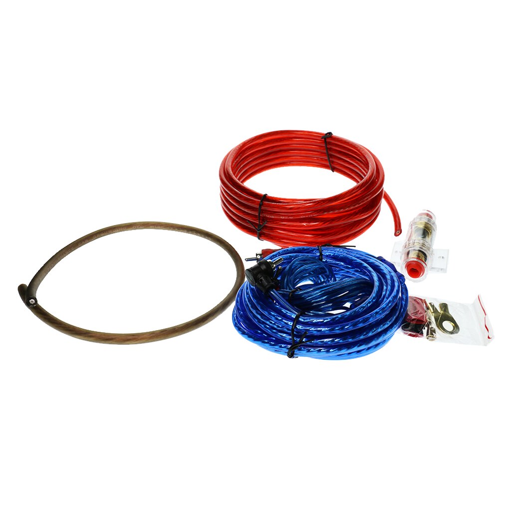 Set Of 4 Car Stereo Audio Subwoofer Amplifier Install AMP Wire Cable Kit