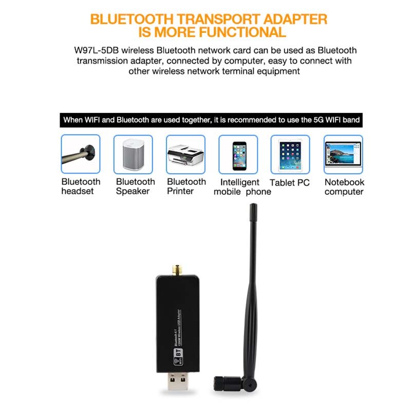 ZAPO Bluetooth 4,1 Wireless AC 1200 Mbps 5 GHz WiFi USB 3.0 LAN Adapter High Gain Antenne Netzwerk Karte Für Windows linux Systeme