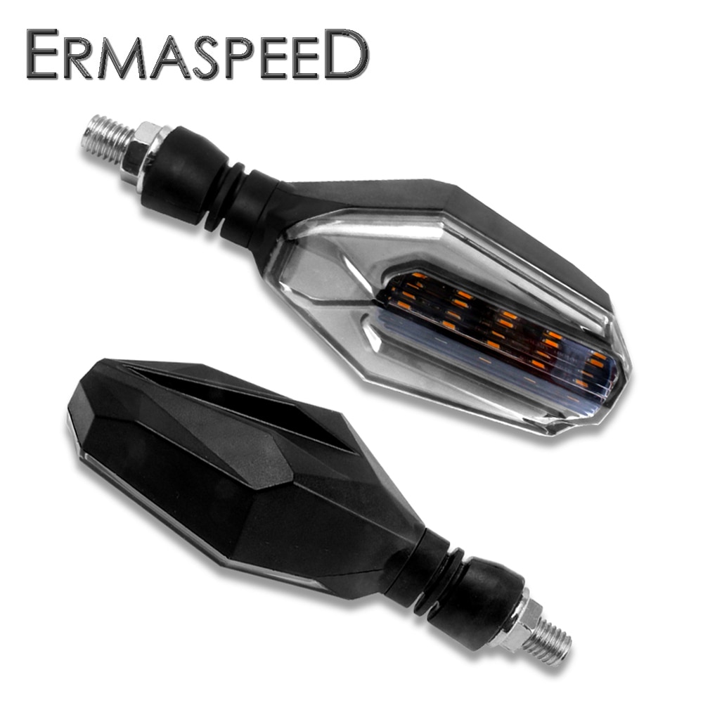 Intermitentes LED universales para motocicleta, luces intermitentes ámbar IPX6, luz diurna, accesorios para Moto