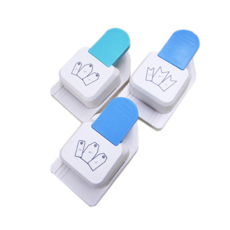 Punzonadora de etiquetas tres en uno, punzón de etiqueta de precio para casa, oficina, tienda, perforadora de papel artesanal, etiquetas artesanales