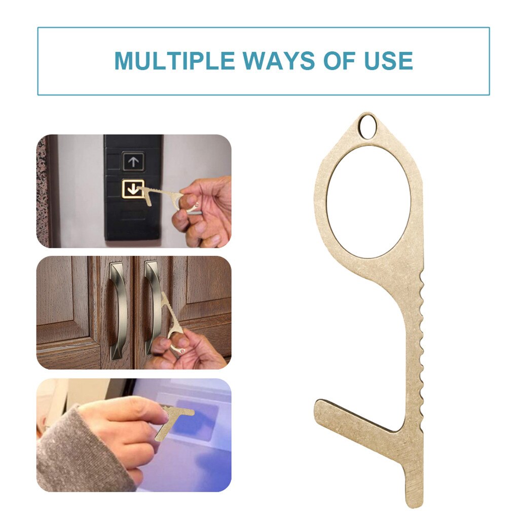 The Safe And Easy Way To Avoide Germs-Contactless Safety Isolation Brass Key 260 brass alloy can kill bacteria in 4 hours