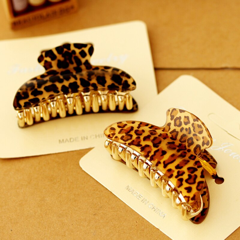 Vrouwen Dame Meisjes Luipaard Haar Clip Claw Haar Accessoire Klem Hoofddeksel 3 Size Trendy Haar Claws Hair Gripper m02199