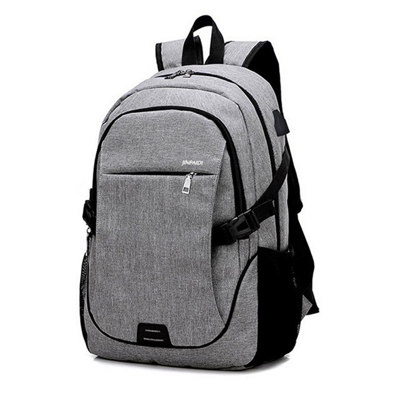 Laptop Backpack Men USB Charging 15.6 inch Anti Theft Backpack Male School Bags For Teenage College Travel Backpack: gray 2