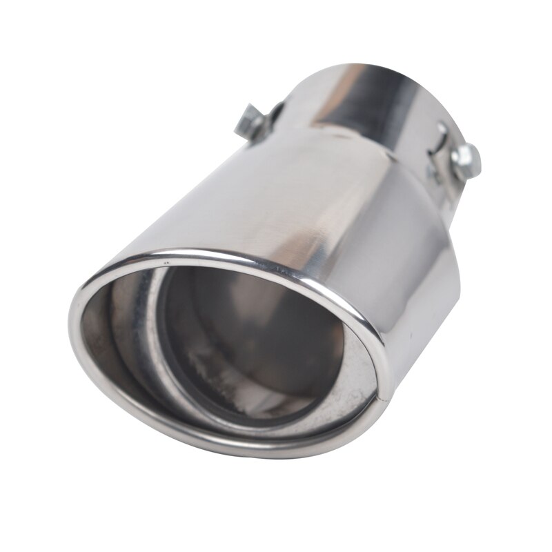 Chrome-plated stainless steel car exhaust muffler Car modification exhaust pipe tail throat straight muffler stainless steel