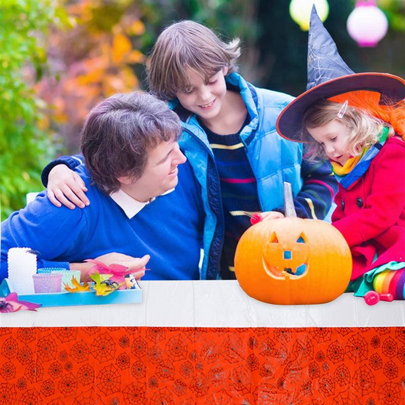 3 Stks/set Wegwerp Halloween Tafel Mat Spider Web Tafel Dekken Tafelkleed Plastic Tafel Dekken Eigenzinnige Halloween Tafelkleed
