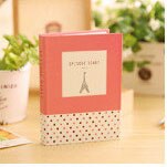Cuaderno de notas de tapa dura Kawaii, libreta de correos con bolígrafo, diario con notas adhesivas, suministros escolares de oficina: Pink