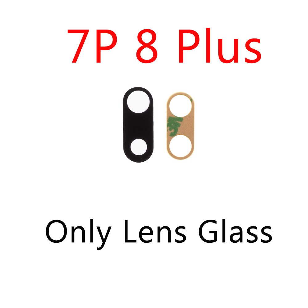 Bakre bakre kamera glass linse ring deksel for iphone  x 7 8 plus med rammeholder reservedeler: 7p 7s pluss objektiv