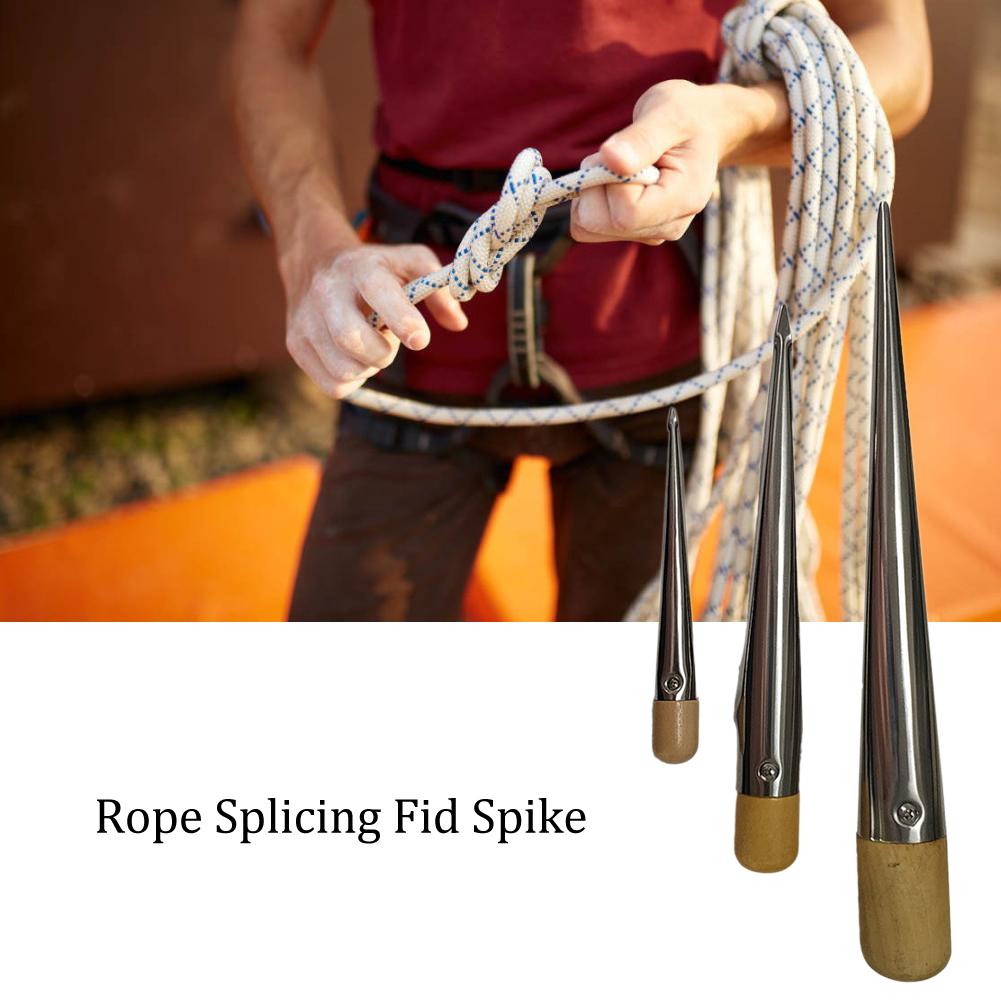 Stainless Steel Splicing Spike Fid Swedish Rope Marine Hardware With Wooden Handle Strand Rigger Durable Rope Splicing Fid Spike