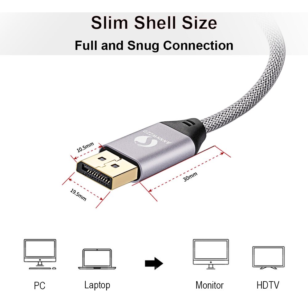 DisplayPort 1.2 Cable 4K 3D HD 60Hz Display Port Adapter for HDTV Graphics Card Projector DisplayPort to DisplayPort Cable