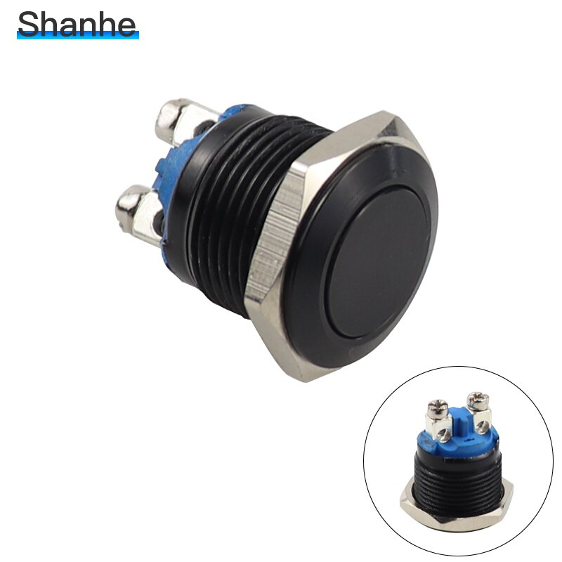 16mm Metal brass Push Button Switch Momentary 1NO Car press button screw terminal