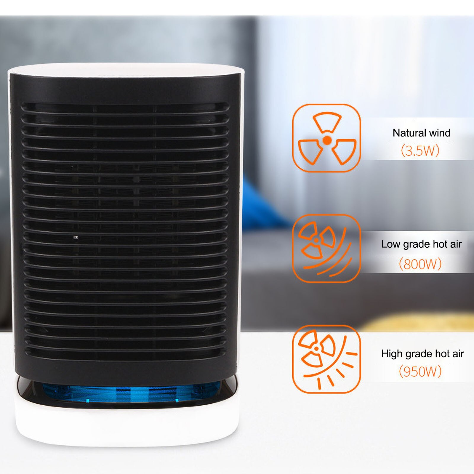 Hoofd Schudden Slimme Thermostaat Elektrische Kachel Draagbare Kantoor Heater Persoonlijke Draagbare Elektrische Mini Ventilator Kachel # G30