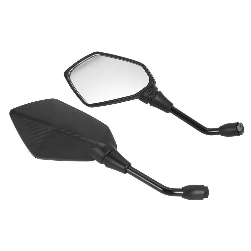2 pcs / pair Motorcycle Electrombile Back Side Scooter Mirror And Moto Mirrors Mirrors Convex Mirror 10 8mm mm Carbon Fiber