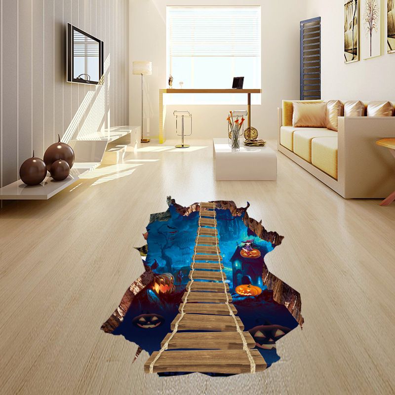 Halloween Vloer Muursticker 3D Pvc Vision Pompoen Trappen Waterdichte Vloer Muursticker Home Decor