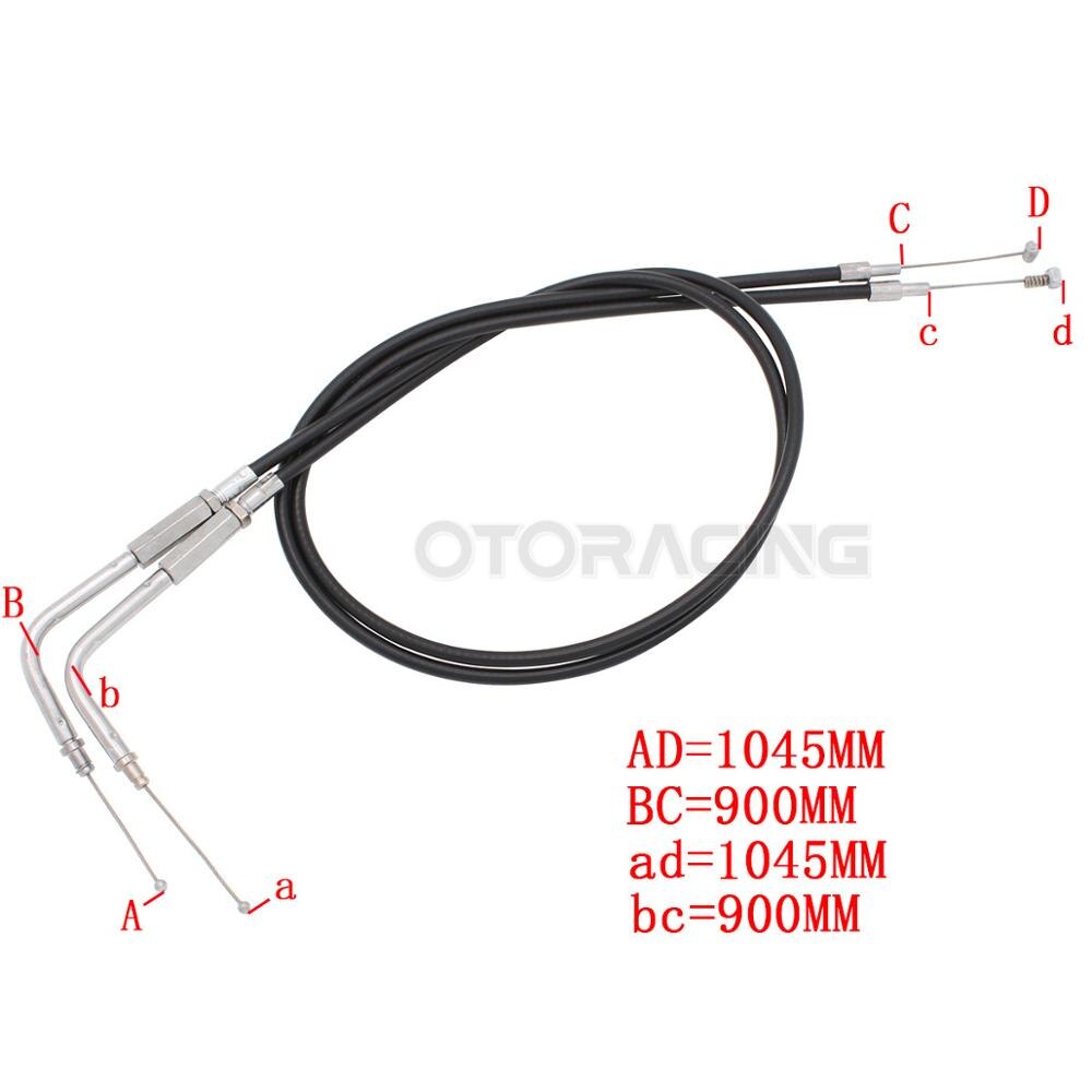 Moto 90 centimetri/110 centimetri/130 centimetri/150 centimetri Cavo dell'acceleratore (1 per Tirare e 1 per spingere) per Harley Sportster 883 1200 XL883 XL1200