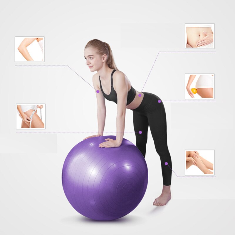 55-75cm yogaboll pvc förtjockad explosionssäker fitnessboll barn gravida kvinnor träning pilates balans yogaboll