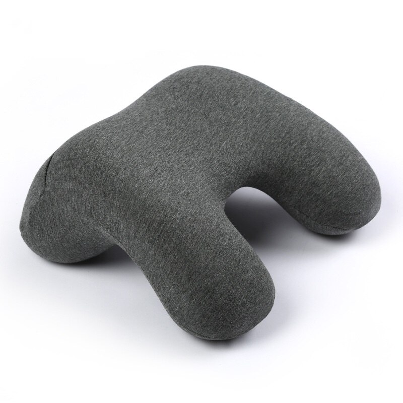 Travel Artifact Nap Pillow Ergonomic Portable Memory Foam Office Car Sleeping Train Plan Sleep Multifunctional Nap Pillow: grey