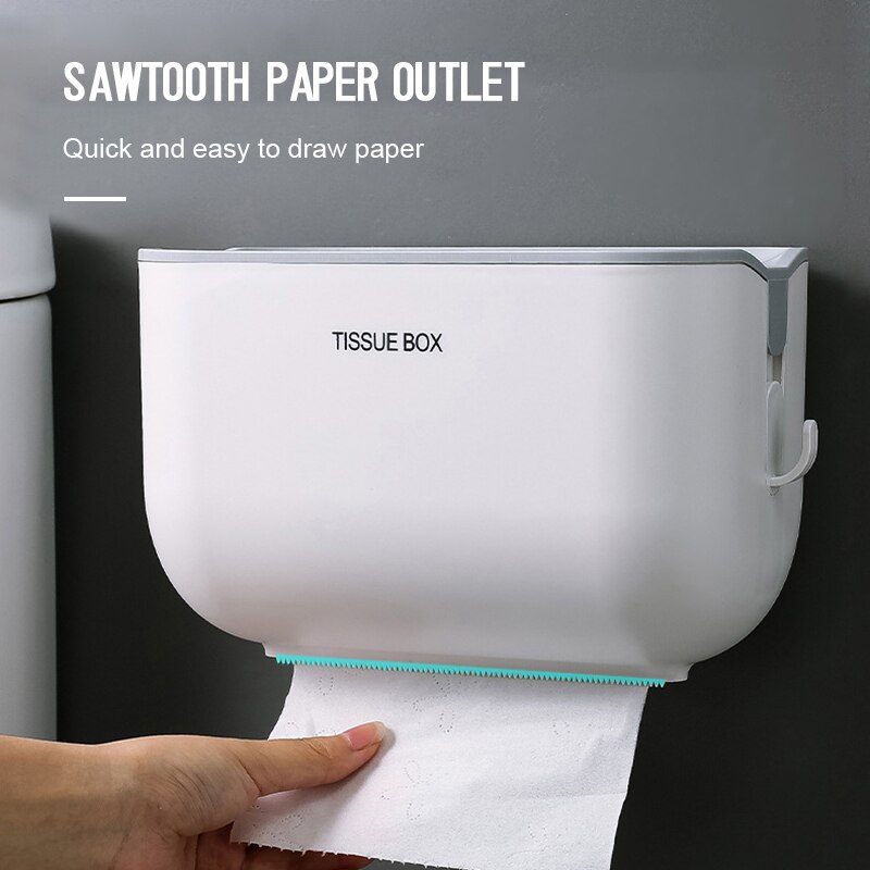 Caja de pañuelos para baño, estante de Caja de papel higiénico montado en la pared, práctico, para el hogar, color azul, blanco, rosa y Beige, estilo,