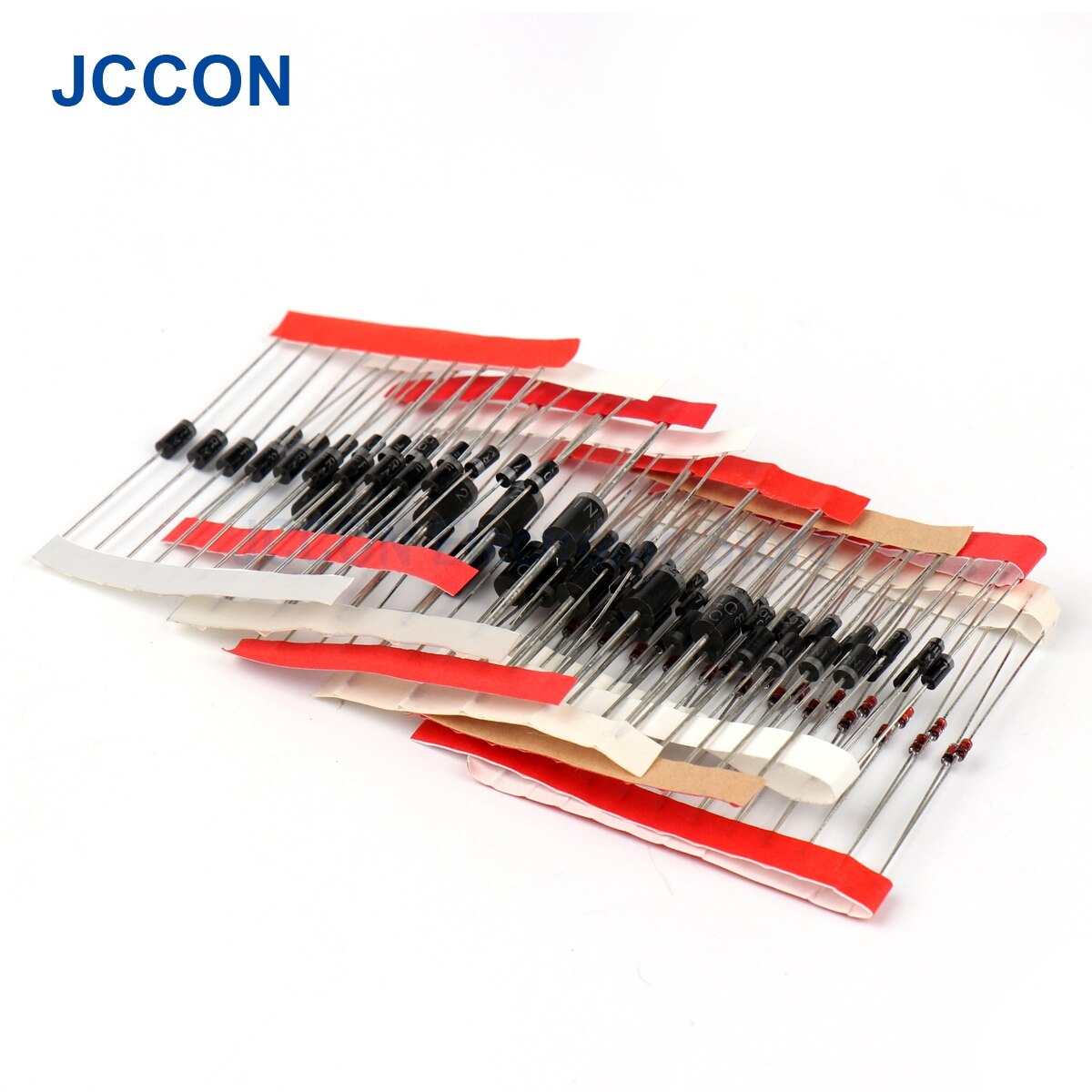 100Pcs DIP Diode Fast Switching Schottky Diode Kit Set 1N4007 FR107 FR207 1N5819 1N5399 1N5408 1N5822 8Values: Default Title