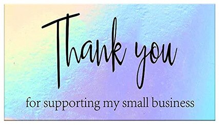 Thank You for Your Order Business Cards Shopping Purchase Thanks Greeting Cards Appreciation Card for Small Business 5*9cm: QY987 / 50PCS