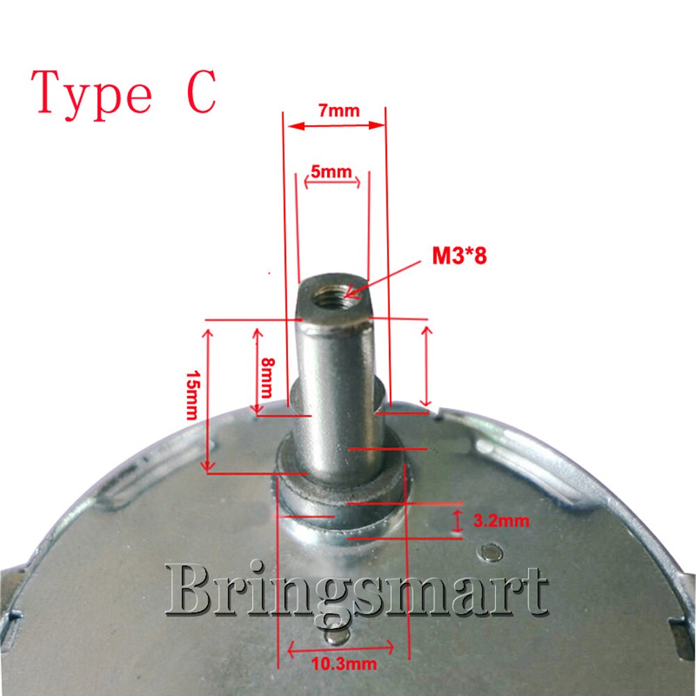 110v 220v 2.5 3 8 10 rpm håndværk rotere udstilling /oscillerende blæsermotor mikroovn gearmotor ac synkronmotor tyc -50