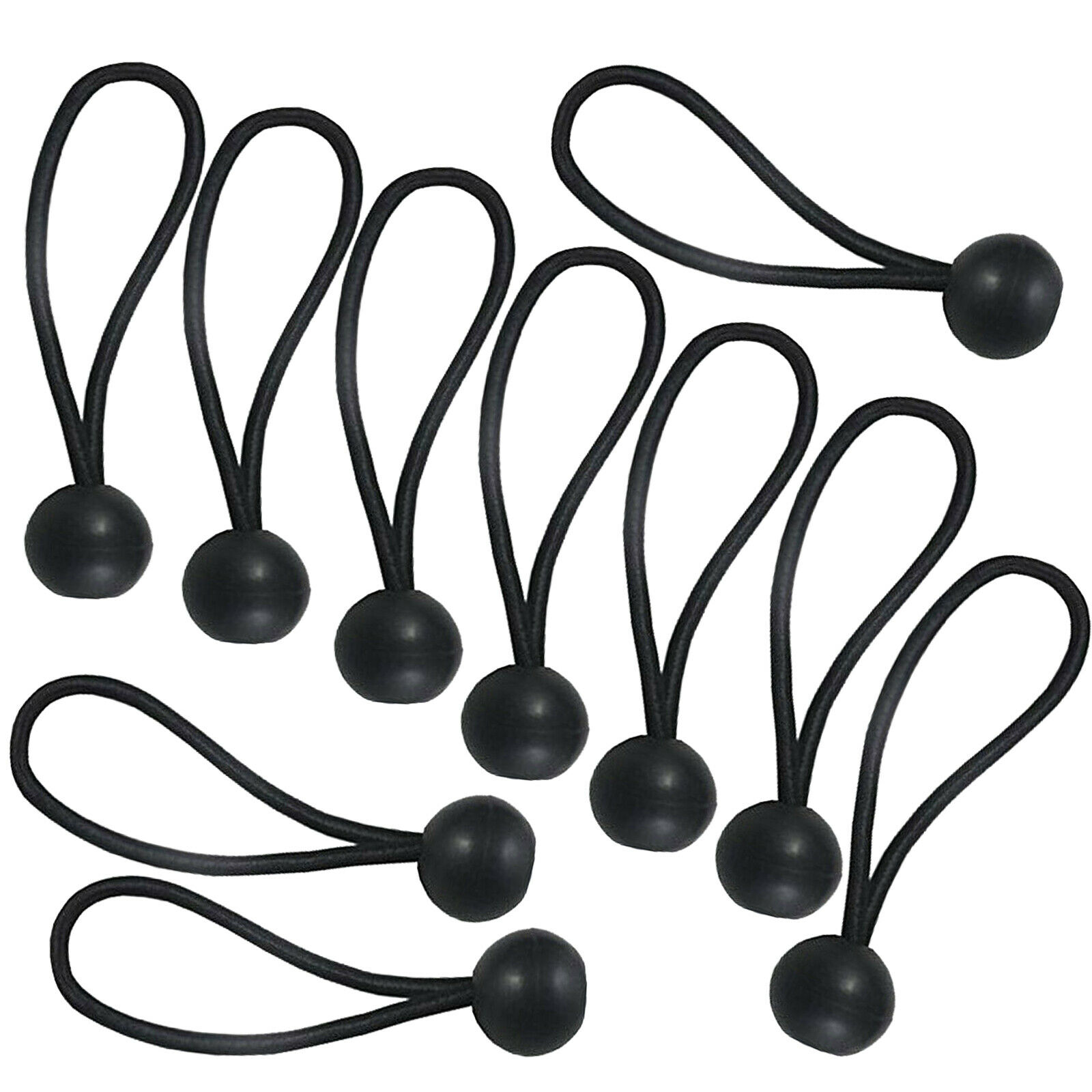 10Pcs Strong Bungee Cord Ball Strong Tie Down Straps Canopy Tent Tarp Boating 6"
