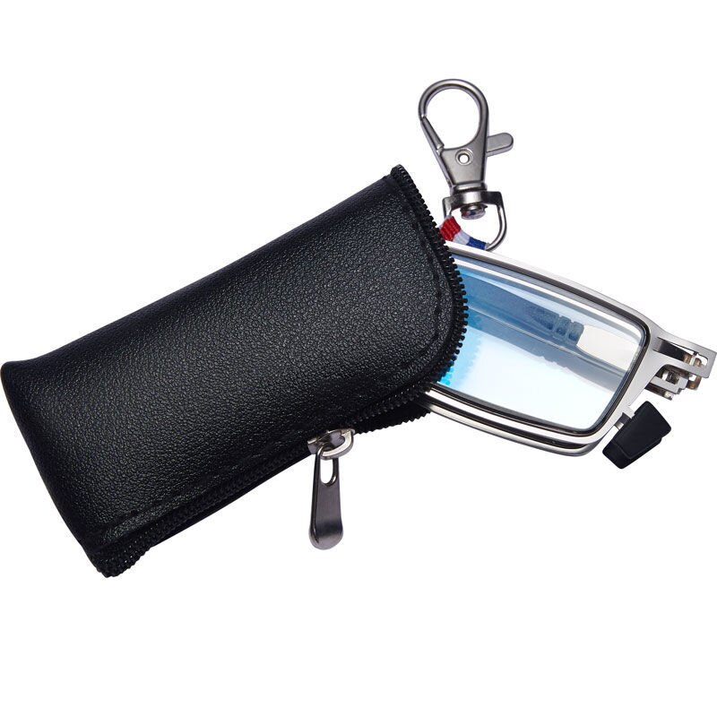 Opvouwbare Ultra Dunne Leesbril Voor Mannen Vrouwen Anti-Blauw Licht Brillen Metalen Ronde Frame Leesbril + 1.0 Tot + 3.0: +100