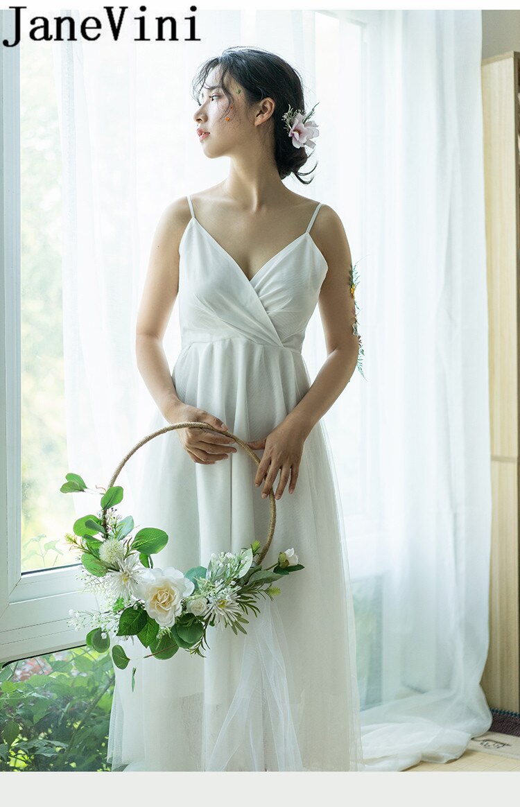 Janevini rose articielle hvid bryllupsbuket grøn brudepige blomst brud håndkrans kunstig brudebuket mariage blanc
