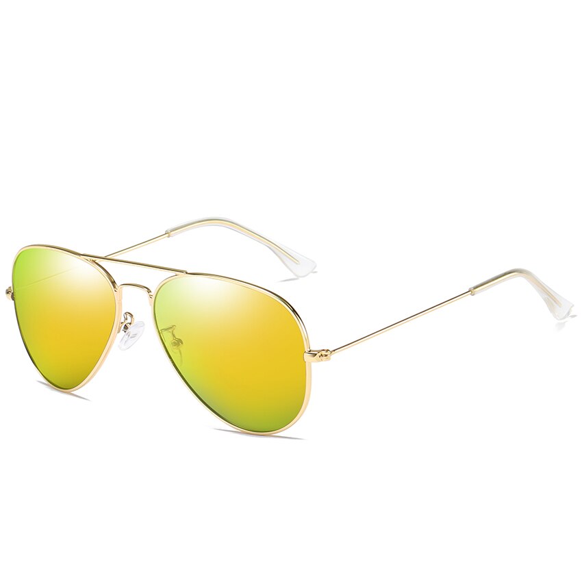 Pro acme klassisk pilot polariserede solbriller til mænd kvinder ultra-lys ramme kørsel solbriller  uv400 beskyttelse  pc1167: C6 spejle i guld
