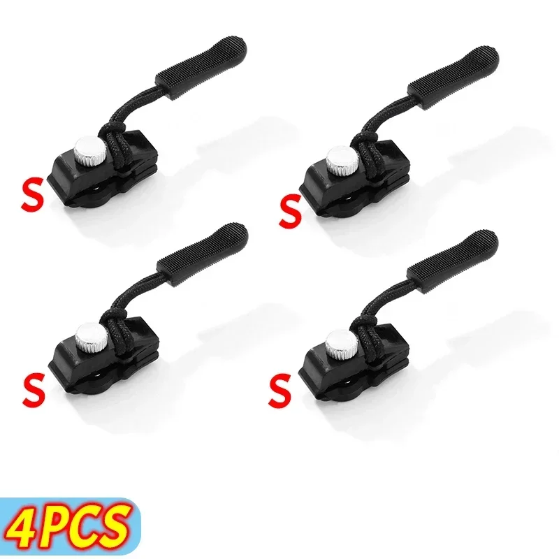 2-6pcs Zipper Repair Kit Universal Instant Zipper Repair Replacement Zippers Sliding Teeth Rescue Zippers Head 3 Different Sizes: WHITE