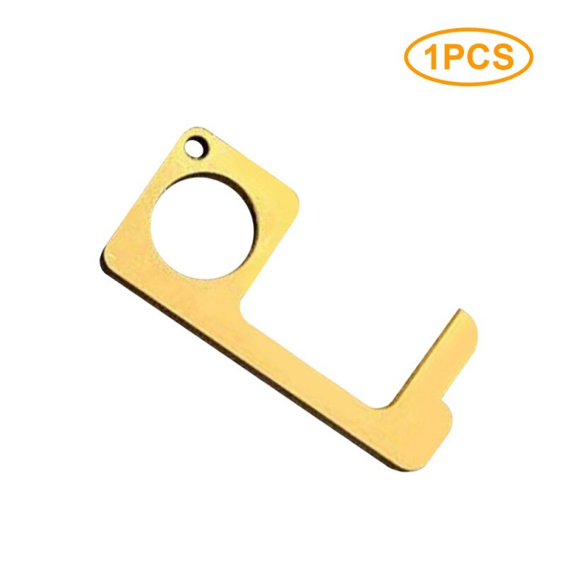 No Touch Open Door, Door Opener, Mini Self-Cleaning Reusable Handle Tools Press Elevator Button Gereedschap Hand Stick Outdoor: 1pc gold