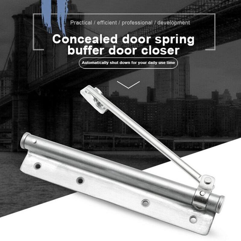 Simple Door Closer Fire Rated Door Hardware Spring Strength Adjustable Automatic Mounted Closing Mini Surface J4W2