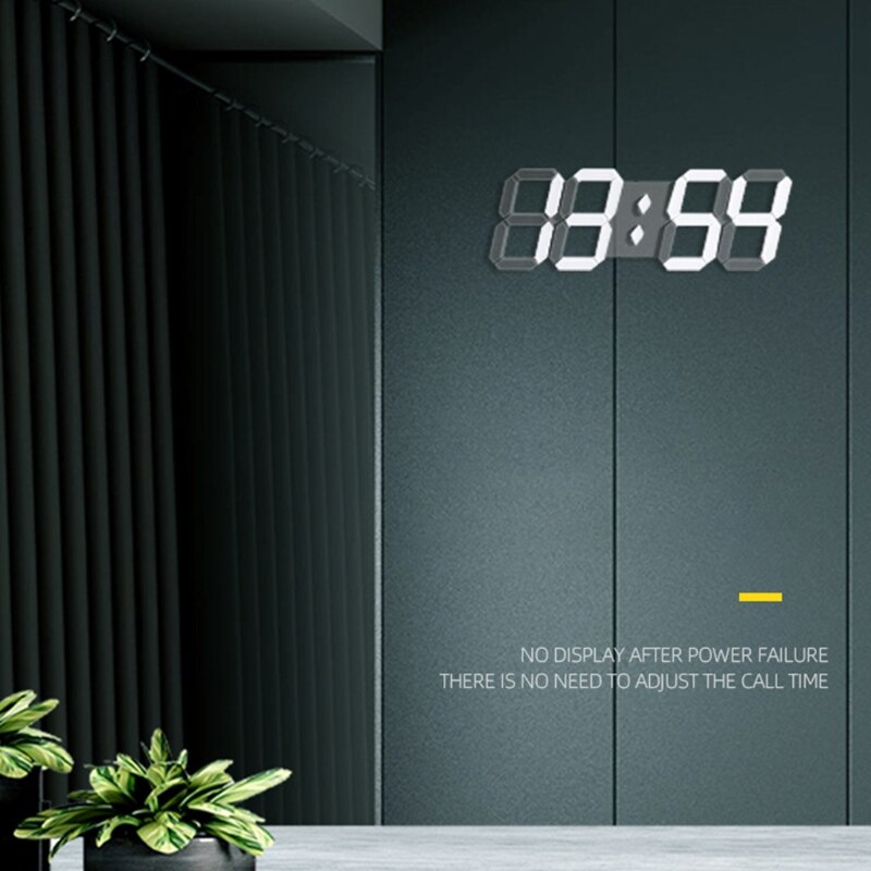 3D LED Digital Wall Clock with Extra Large Numbers, Remote Control, Large Digita N1HA